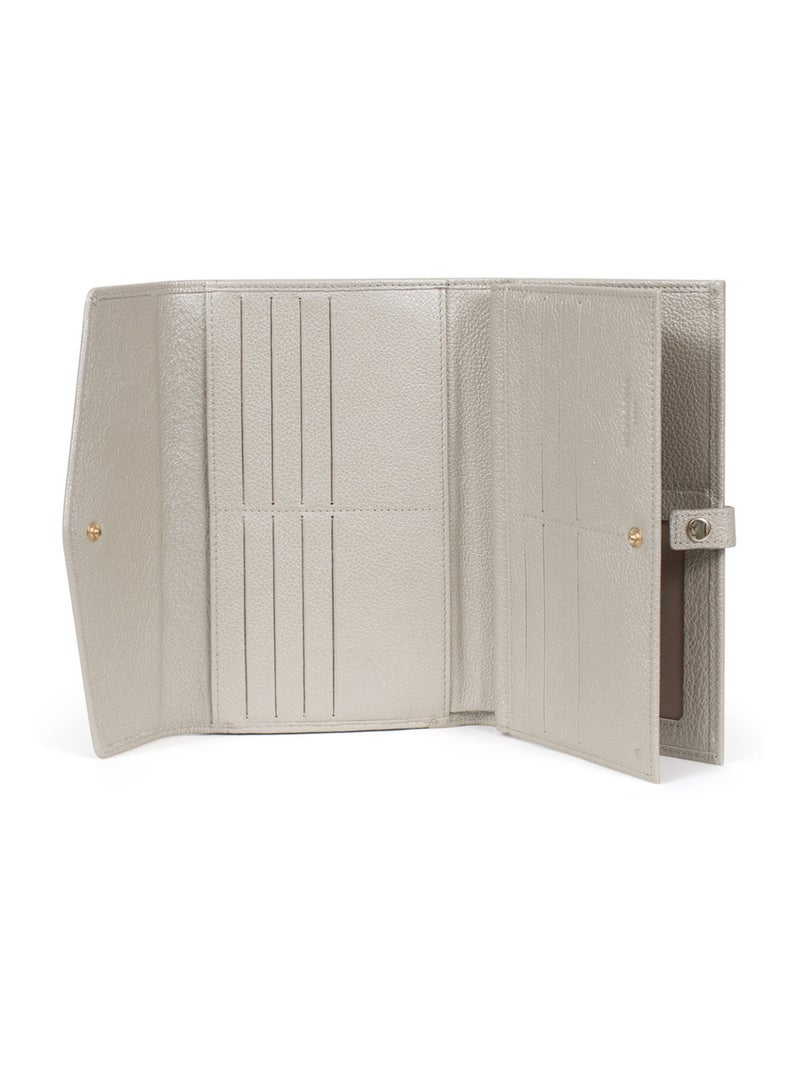 Compagnon de voyage  2 volets  Stop RFID  Cuir LUNA Argent - Kiabi