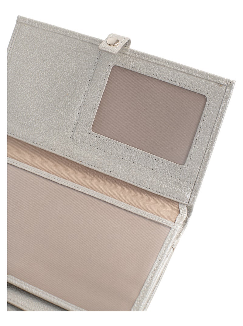 Compagnon de voyage  2 volets  Stop RFID  Cuir LUNA Argent - Kiabi