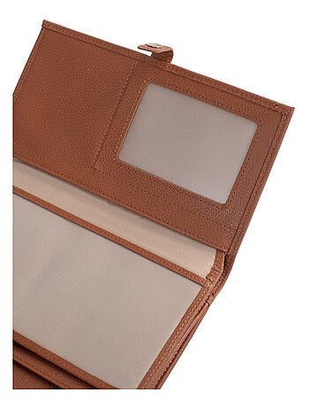 Compagnon de voyage 2 volets stop rfid cuir luna hexagona