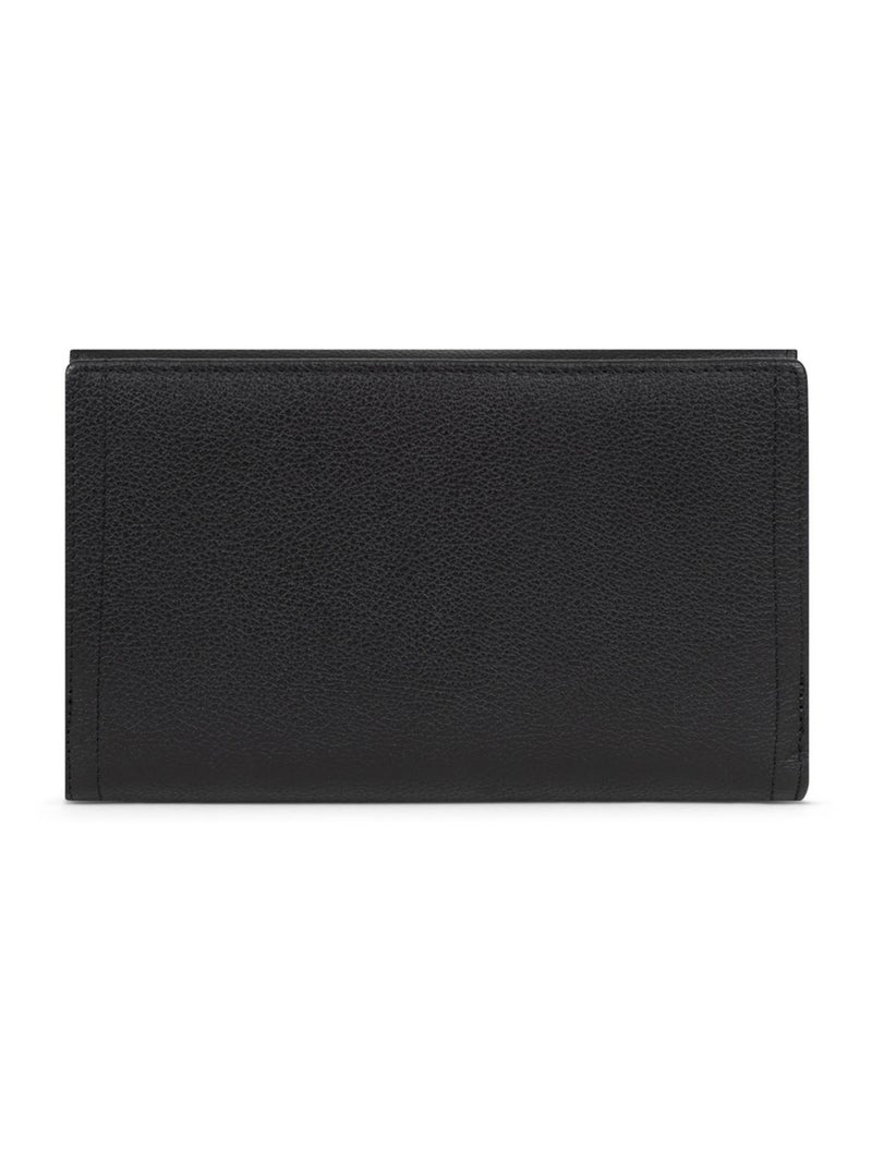 Compagnon de voyage  2 volets  stop rfid  cuir luna hexagona Noir - Kiabi