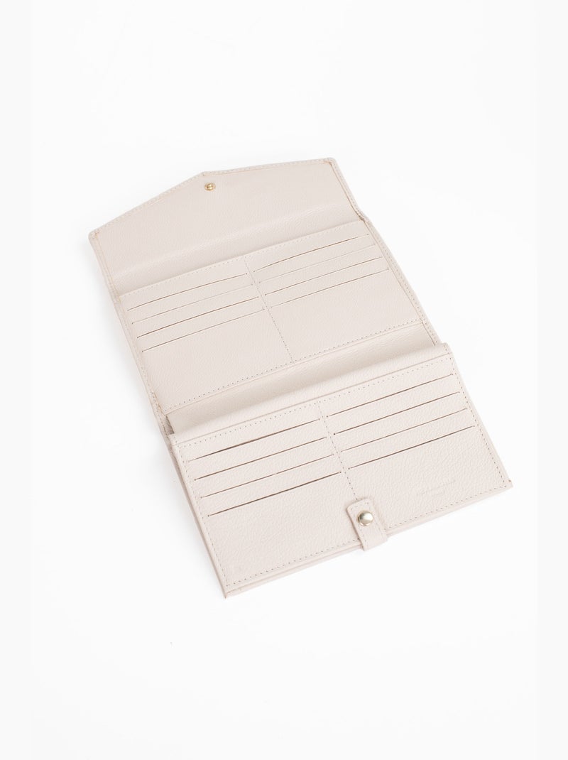 Compagnon de voyage  2 volets  Stop RFID  Cuir LUNA Ivoire - Kiabi