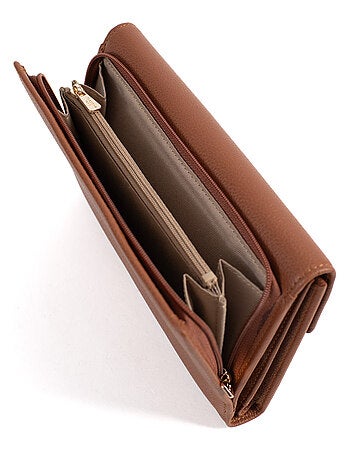 Compagnon de voyage 2 volets Stop RFID Cuir LUNA