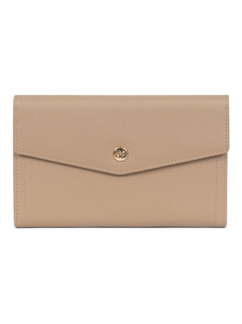 Compagnon de voyage  2 volets  Stop RFID  Cuir LUNA Marron glacé - Kiabi