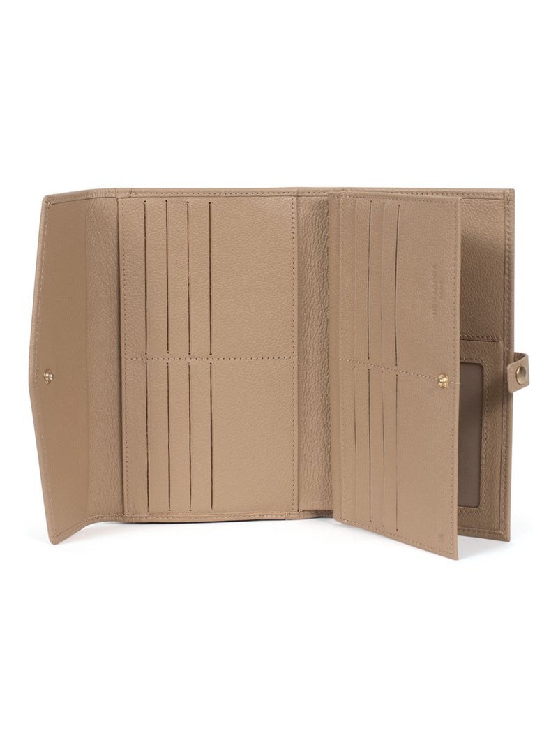 Compagnon de voyage  2 volets  Stop RFID  Cuir LUNA Marron glacé - Kiabi