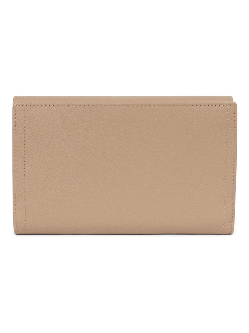 Compagnon de voyage  2 volets  Stop RFID  Cuir LUNA Marron glacé - Kiabi