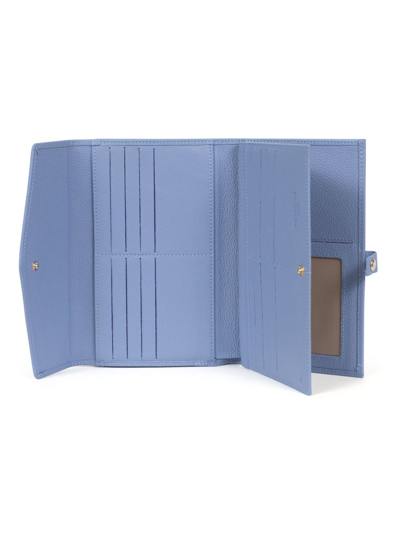Compagnon de voyage  2 volets  Stop RFID  Cuir LUNA Violet clair - Kiabi