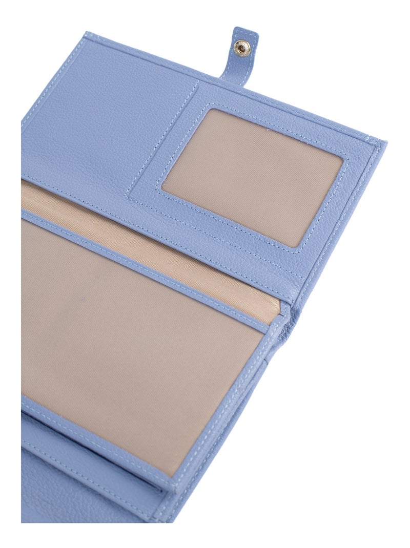 Compagnon de voyage  2 volets  Stop RFID  Cuir LUNA Violet clair - Kiabi