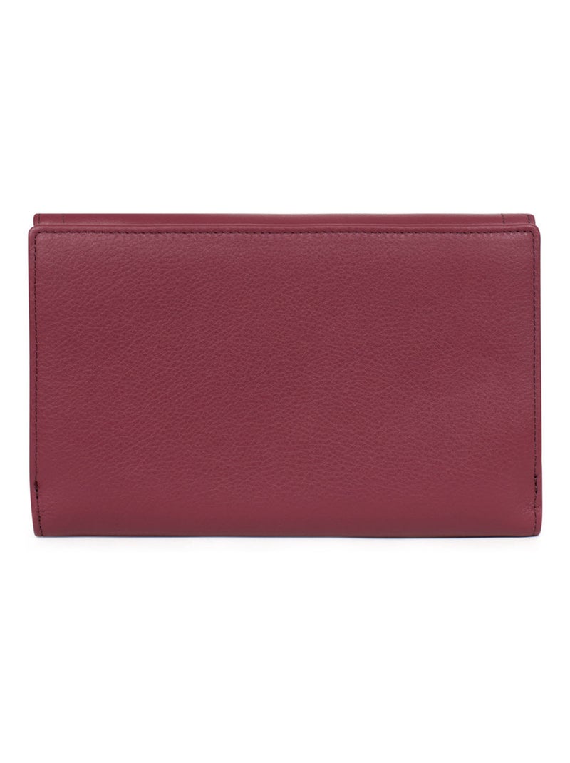 Compagnon de voyage  2 volets  Stop RFID  Cuir SAUVAGE Bordeaux - Kiabi