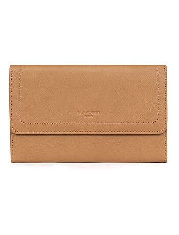 Compagnon de voyage 2 volets stop rfid cuir sauvage hexagona