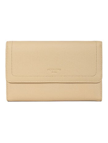 Compagnon de voyage 2 volets stop rfid cuir sauvage hexagona