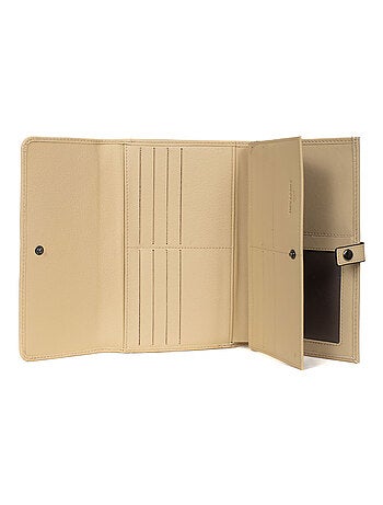 Compagnon de voyage 2 volets stop rfid cuir sauvage hexagona