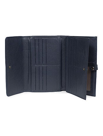 Compagnon de voyage 2 volets stop rfid cuir sauvage hexagona
