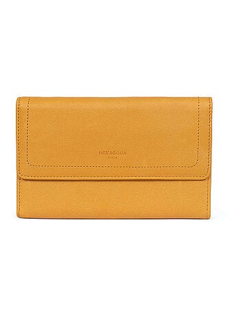 Compagnon de voyage 2 volets stop rfid cuir sauvage hexagona