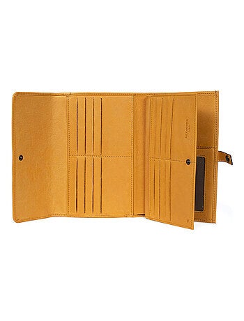 Compagnon de voyage 2 volets stop rfid cuir sauvage hexagona