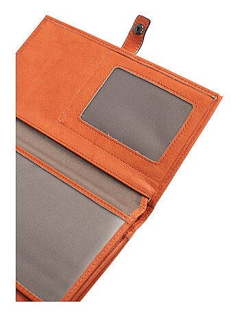 Compagnon de voyage 2 volets Stop RFID Cuir SAUVAGE