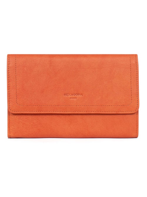Compagnon de voyage  2 volets  Stop RFID  Cuir SAUVAGE - Kiabi