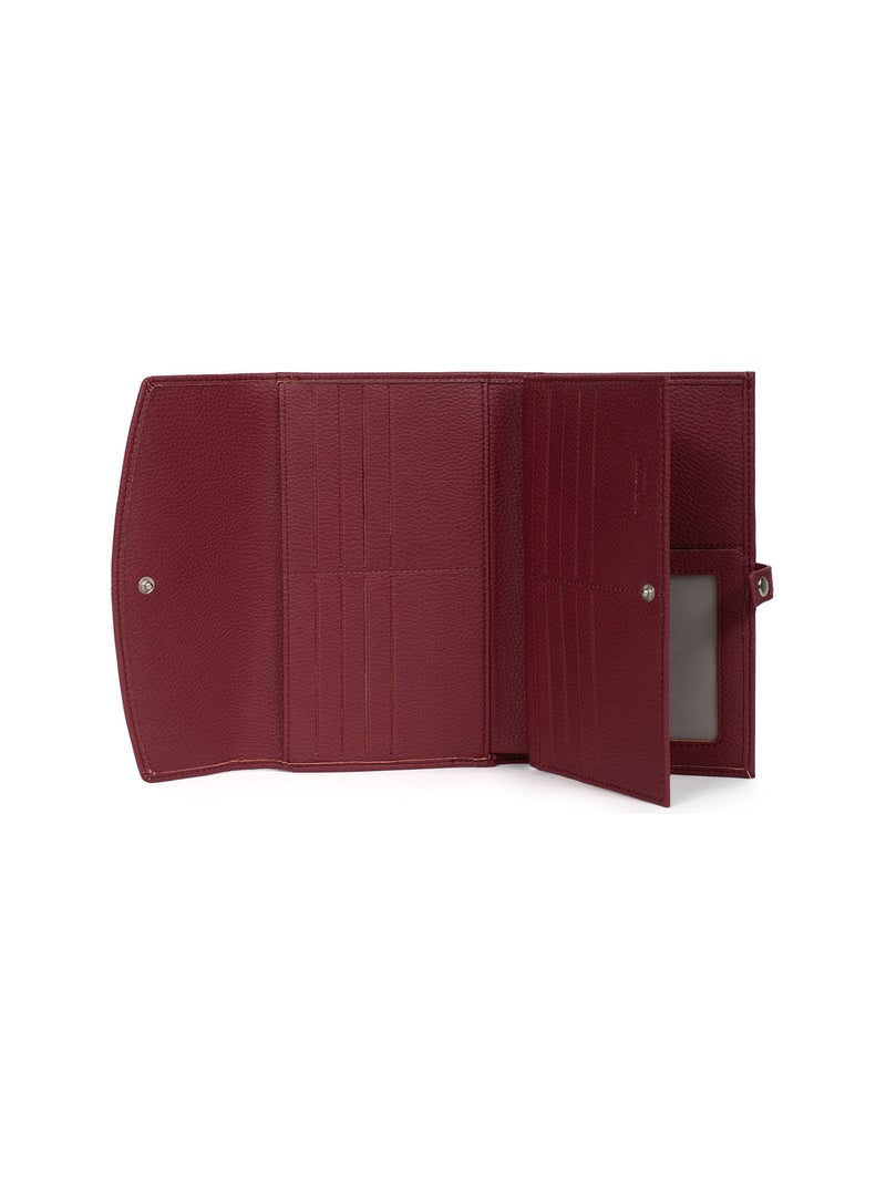 Compagnon de voyage  2 volets  Stop RFID MAYA Rouge carmin - Kiabi