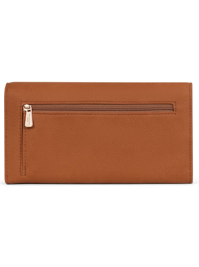 Compagnon de voyage  2 volets  stop rfid moly hexagona Marron caramel - Kiabi