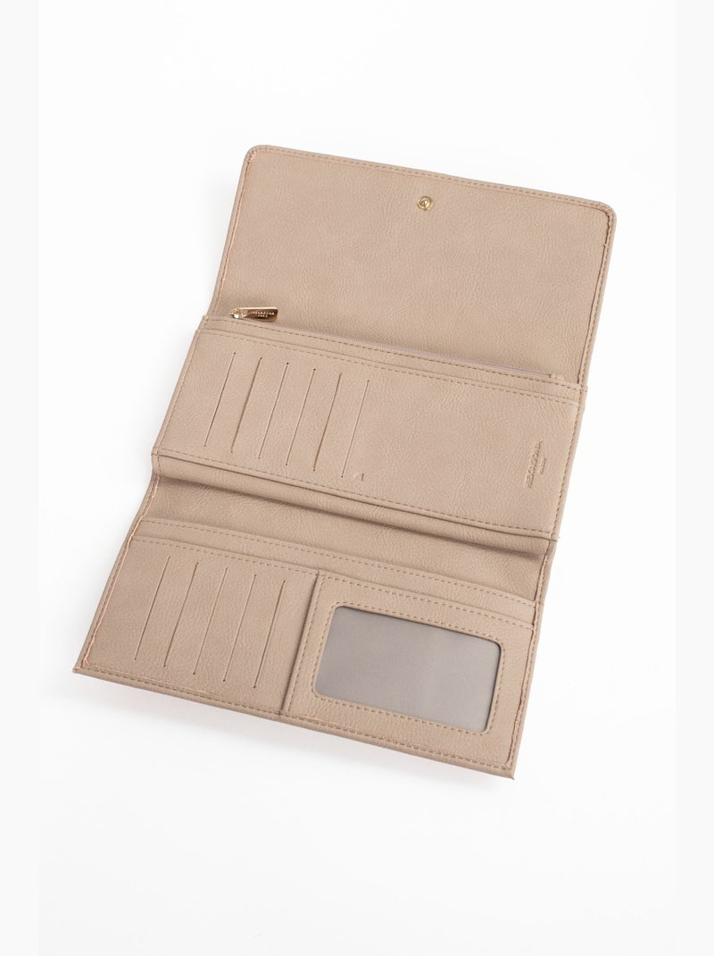 Compagnon de voyage  2 volets  stop rfid moly hexagona Taupe - Kiabi