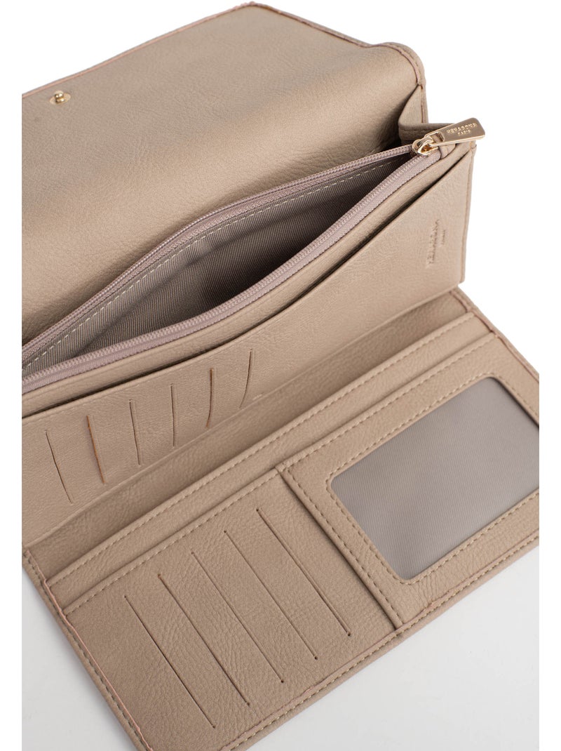 Compagnon de voyage  2 volets  stop rfid moly hexagona Taupe - Kiabi