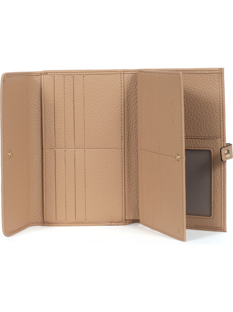 Compagnon de voyage  2 volets  stop rfid zora hexagona Beige sable - Kiabi