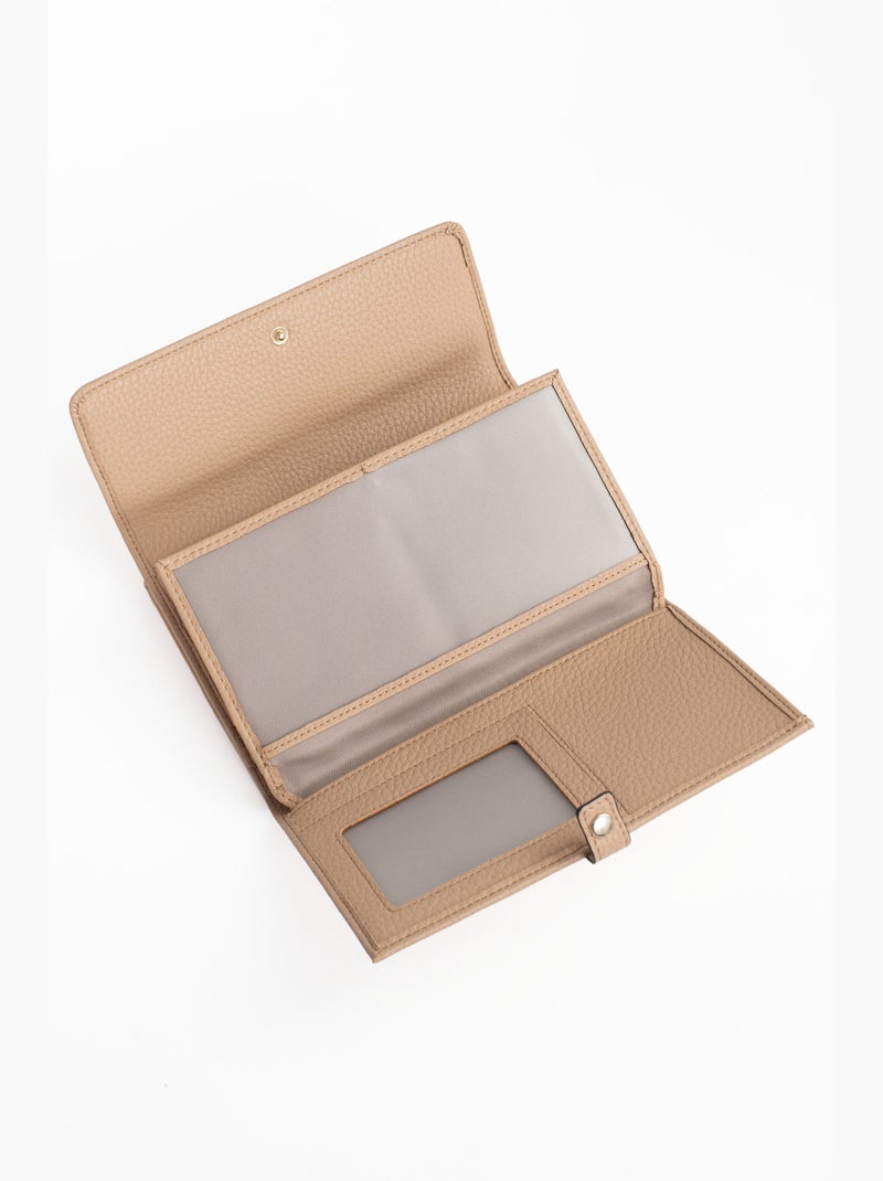 Compagnon de voyage  2 volets  stop rfid zora hexagona Beige sable - Kiabi