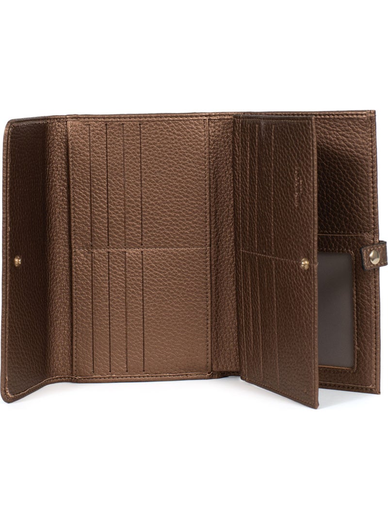 Compagnon de voyage  2 volets  stop rfid zora hexagona Bronze - Kiabi