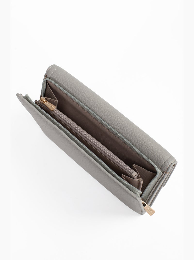 Compagnon de voyage  2 volets  stop rfid zora hexagona Gris clair - Kiabi