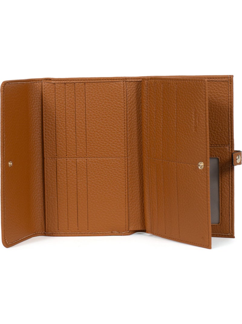 Compagnon de voyage  2 volets  stop rfid zora hexagona Marron caramel - Kiabi