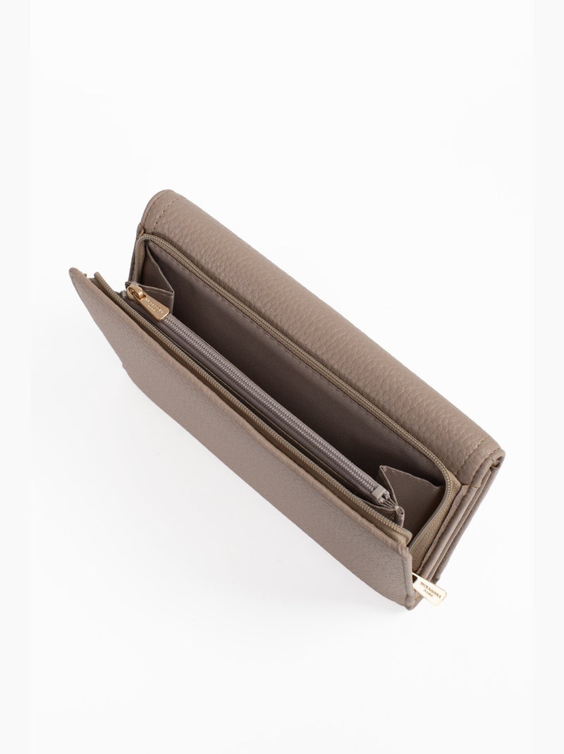 Compagnon de voyage  2 volets  Stop RFID ZORA Taupe - Kiabi