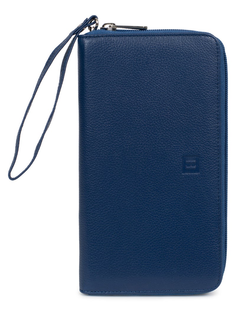 Compagnon de voyage  Cuir CONFORT Bleu - Kiabi