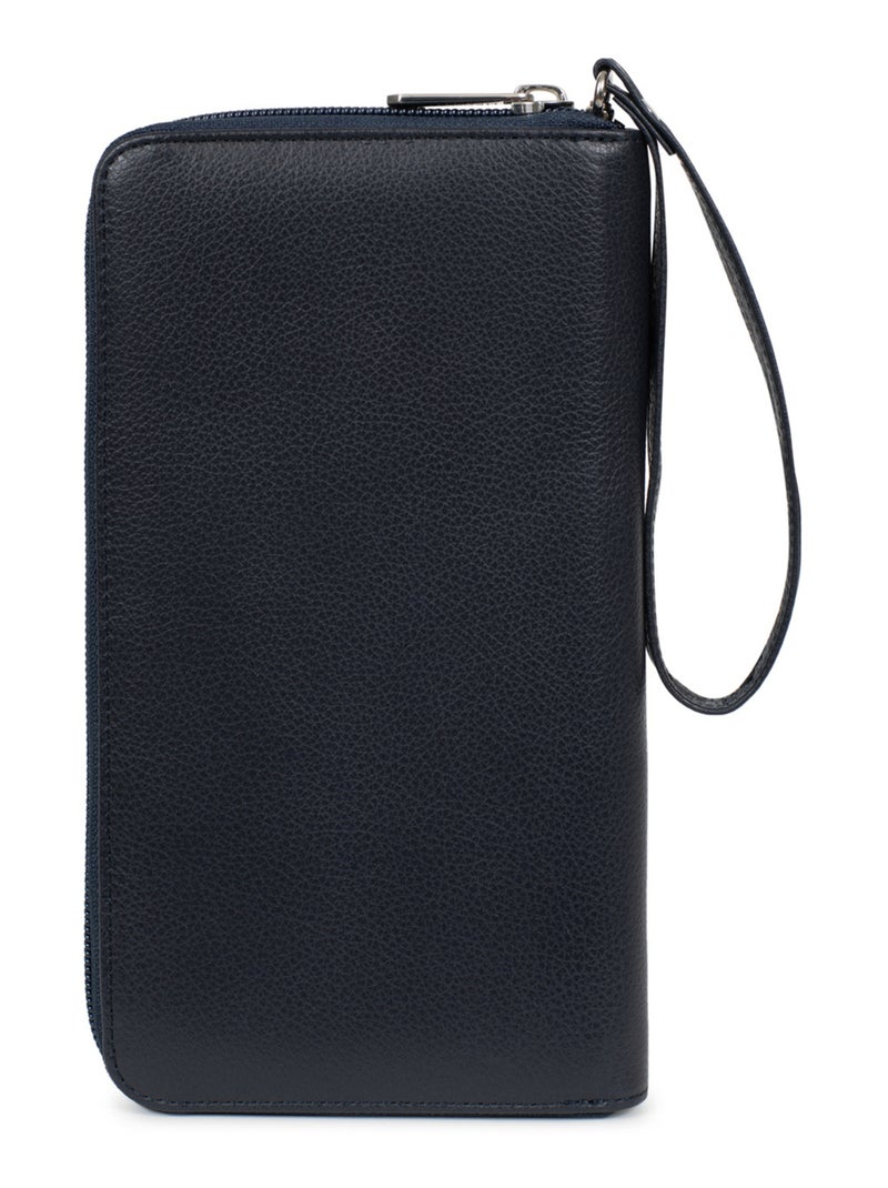 Compagnon de voyage  Cuir CONFORT Bleu marine - Kiabi
