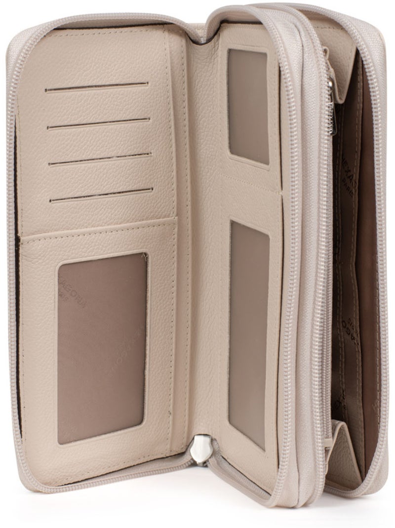 Compagnon de voyage  cuir confort hexagona Ivoire - Kiabi
