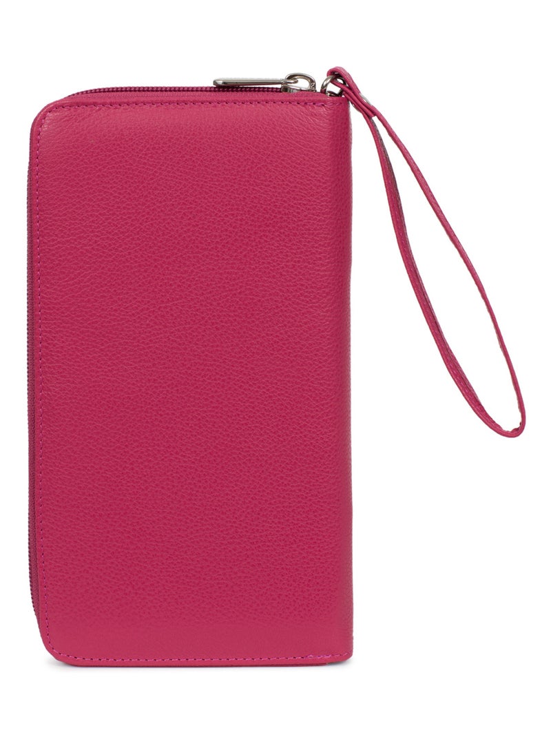 Compagnon de voyage  cuir confort hexagona Rose fushia - Kiabi