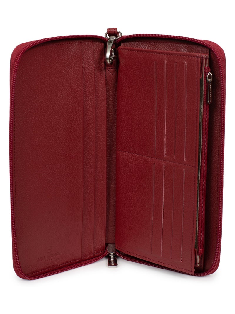 Compagnon de voyage  cuir confort hexagona Rouge foncé - Kiabi
