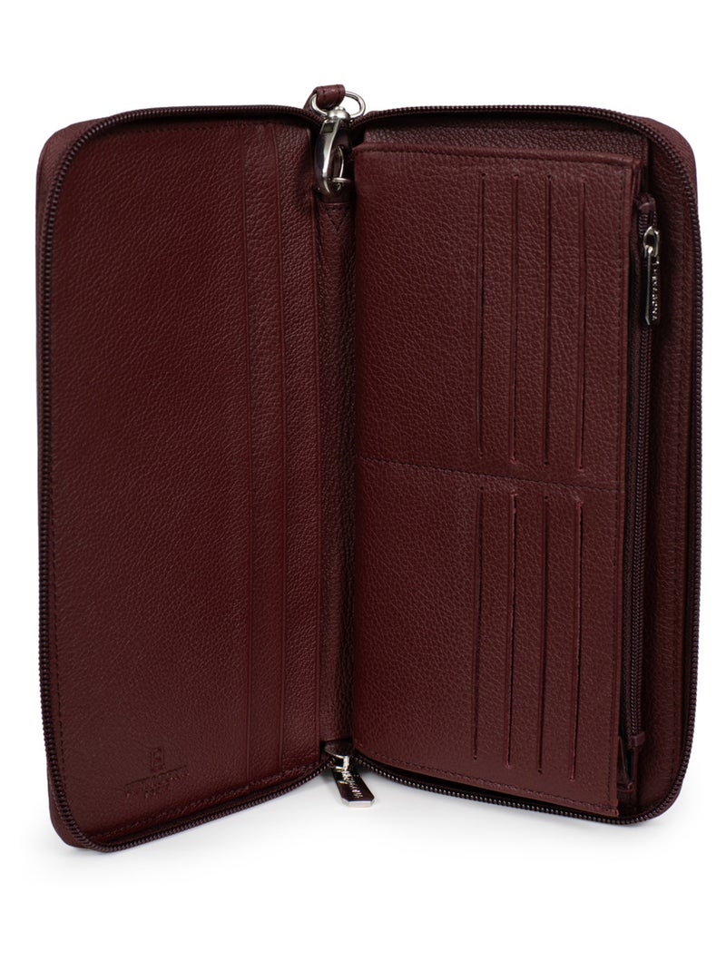 Compagnon de voyage  cuir confort hexagona Violet prune - Kiabi