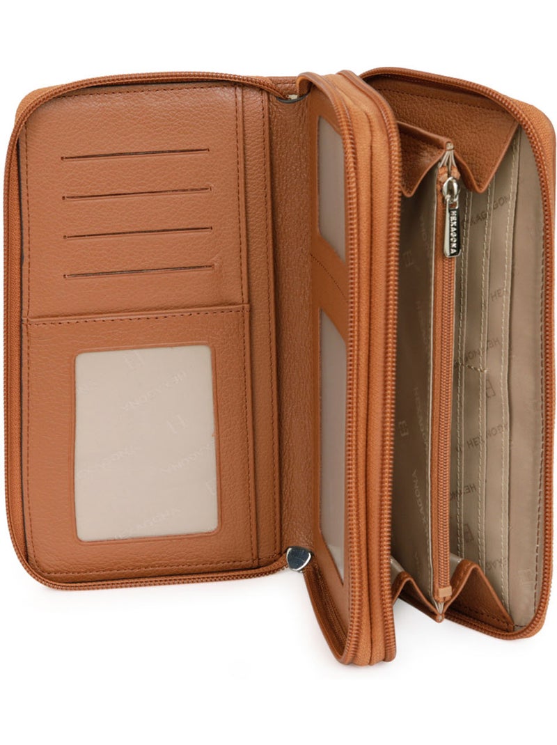 Compagnon de voyage  Cuir CONFORT Marron clair - Kiabi