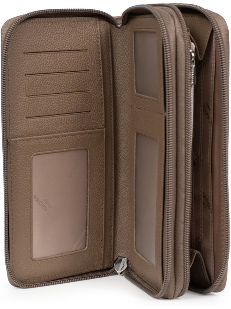 Compagnon de voyage  Cuir CONFORT Marron glacé - Kiabi