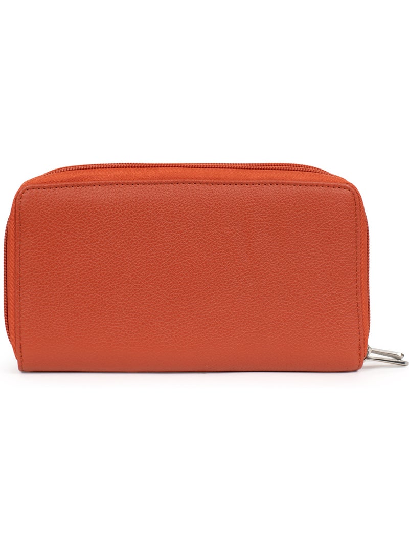 Compagnon de voyage  Cuir CONFORT Orange - Kiabi
