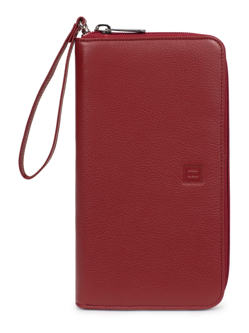 Compagnon de voyage  Cuir CONFORT Rouge foncé - Kiabi