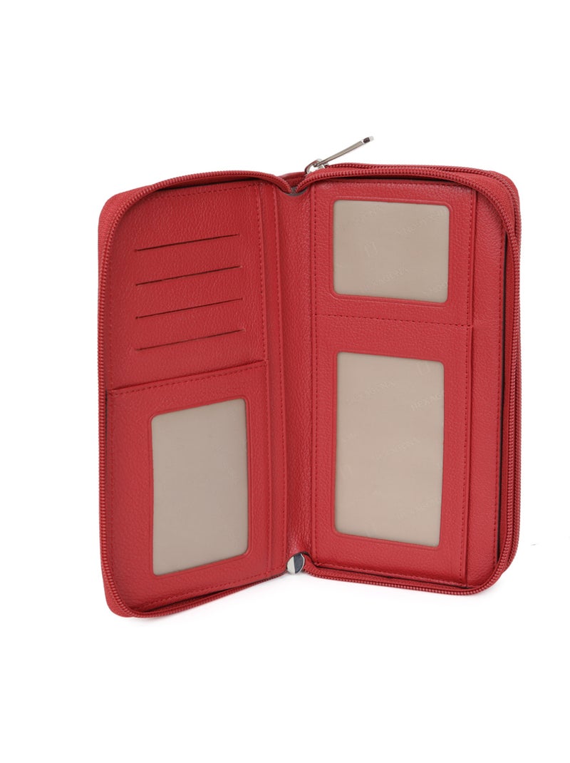 Compagnon de voyage  Cuir CONFORT Rouge foncé - Kiabi