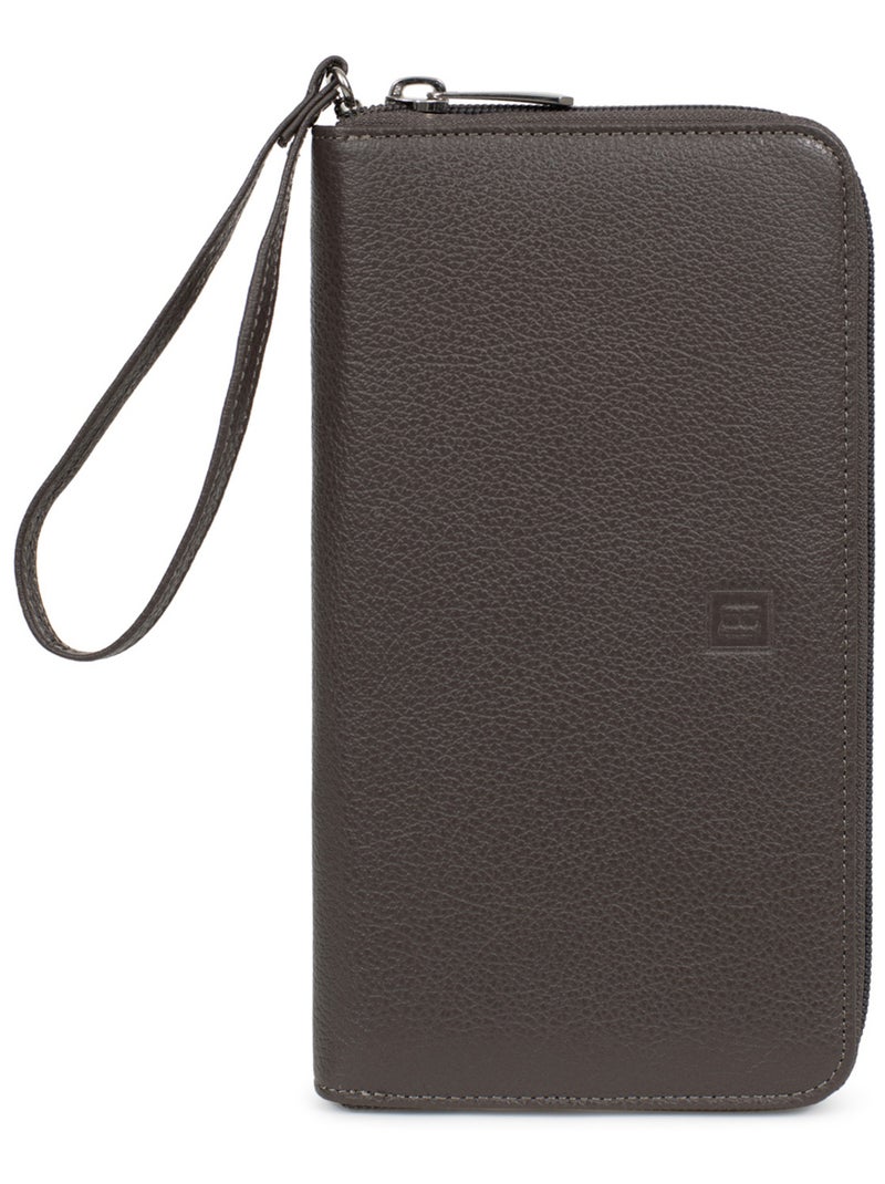 Compagnon de voyage  Cuir CONFORT Taupe - Kiabi