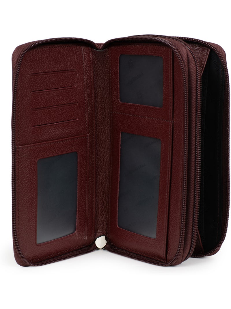 Compagnon de voyage  Cuir CONFORT Violet prune - Kiabi