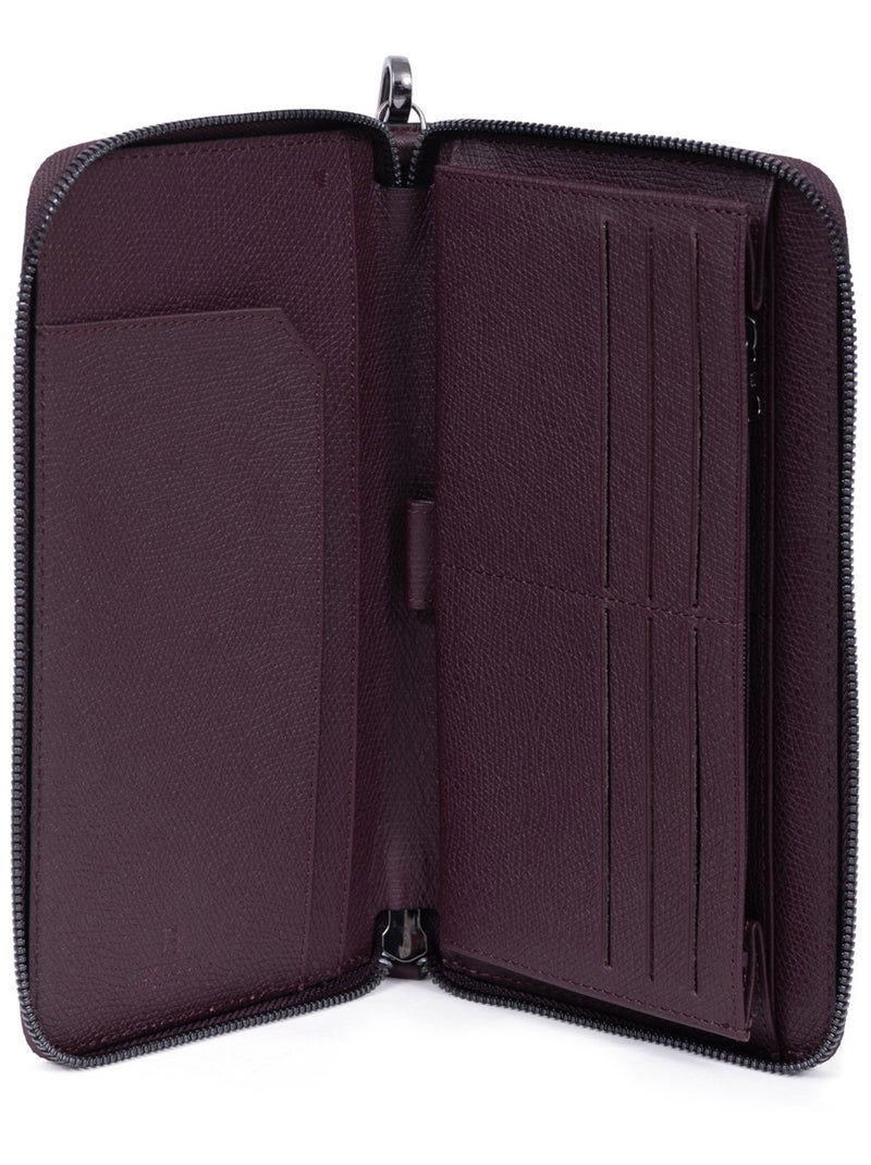 Compagnon de voyage  Stop RFID  Cuir DANDY Bordeaux - Kiabi