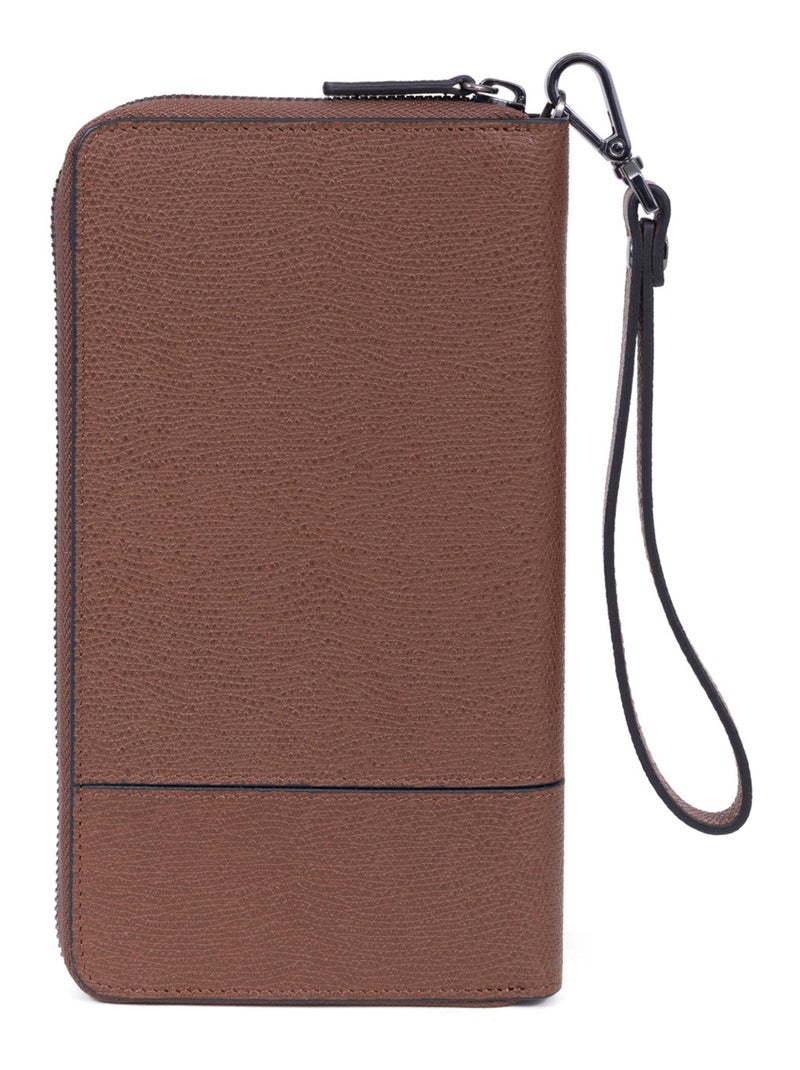 Compagnon de voyage  Stop RFID  Cuir DANDY Marron - Kiabi