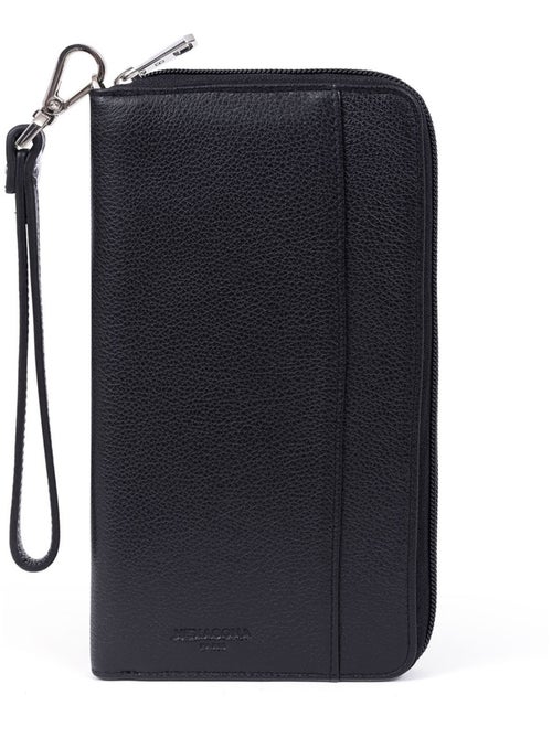 Compagnon de voyage  stop rfid  cuir duo hexagona - Kiabi