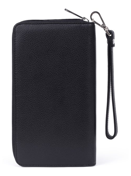 Compagnon de voyage  stop rfid  cuir duo hexagona - Kiabi