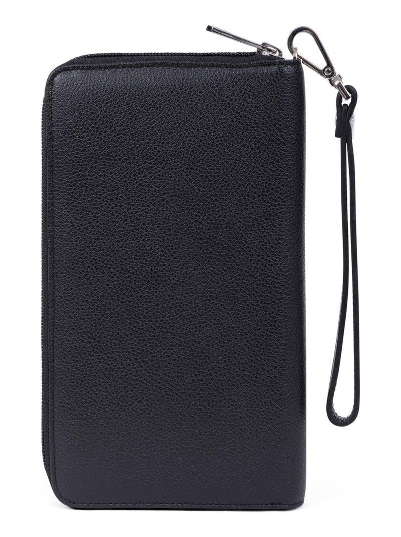 Compagnon de voyage  Stop RFID  Cuir DUO Noir Bleu - Kiabi