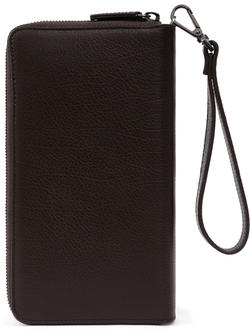 Compagnon de voyage  Stop RFID  Cuir ENCORE Marron foncé - Kiabi