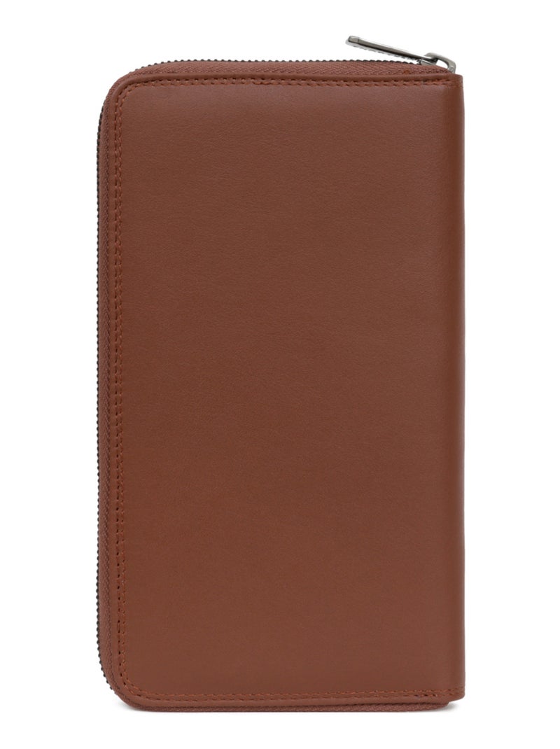 Compagnon de voyage  Stop RFID  Cuir SENSATION Cognac - Kiabi